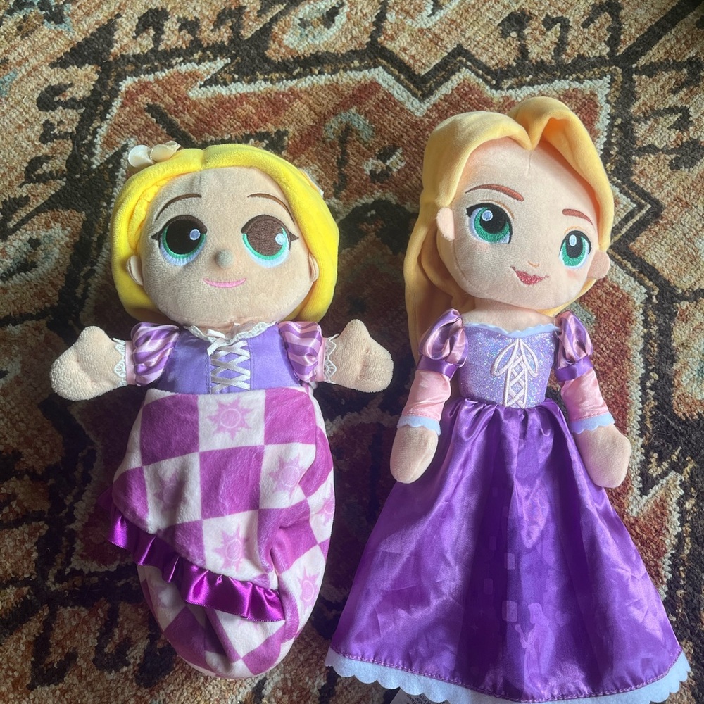 Disney Rapunzel Plush Doll Set - Purple and Pink